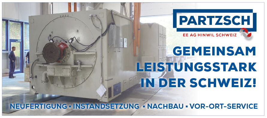 Partnerschaft mit PARTZSCH – Garantie- und Servicestelle Schweiz für Grossmotoren